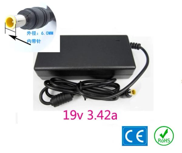 Adaptador 19V 3.42A 65W Charger de adaptador de energia CA para LG C500 A380 R380 R410 R510 R560 R580 R590 R57 Laptop