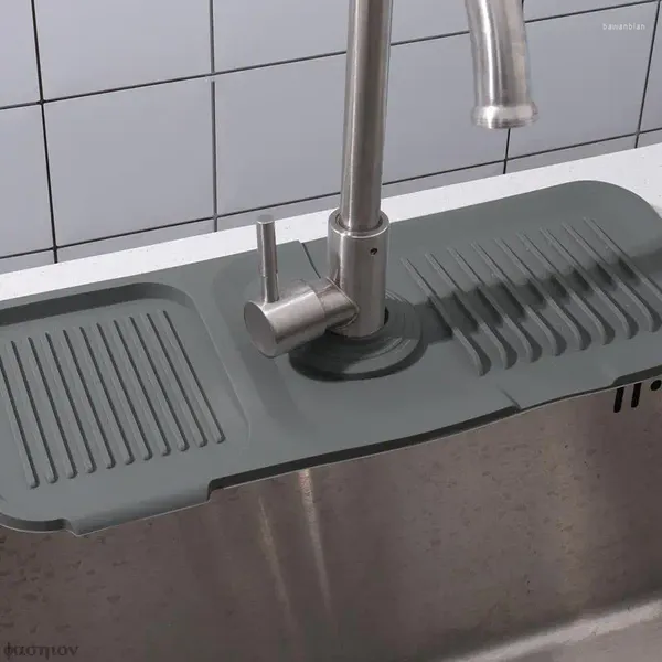 Banyo paspas musluk drenaj pedi kurutma mutfak banyo tezgahı koruma mat silikon lavabo sıçrama koruyucusu