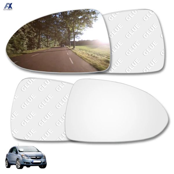 Для Opel Vauxhall Corsa Mk3 D 2006-2014 MK4 E 2014-2019 левое правое боковое зеркальное зеркальное зеркальное стекло.