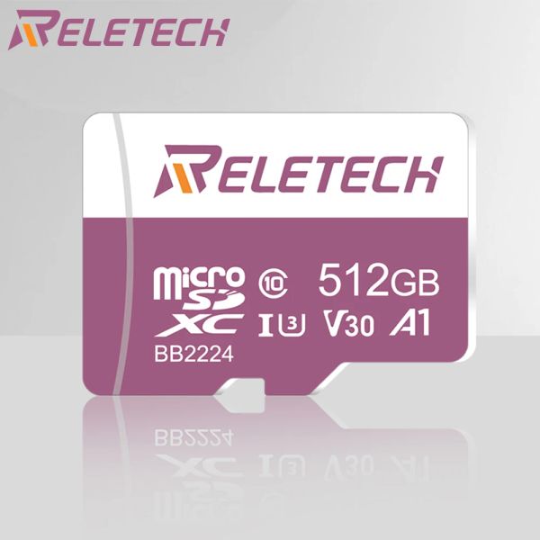 Cartões RelEtech 32GB 64GB 128GB 256GBU3 A1 TF Card Micro SD é usado para conduzir gravador/telefone celular/câmera/exibição