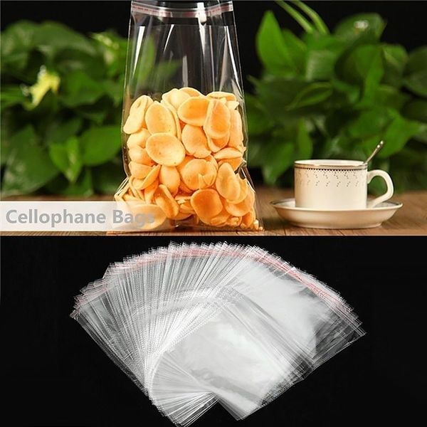 100pcs/Lot transparent selbstkleber Siegel Opp -Plastikbeutel Schmuck Verpackungstasche Cellophans Geschenke Cookie Candy s