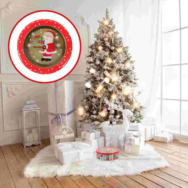 Bottiglie di stoccaggio Biscuit Box Christmas Cookie Child Child Crackers Babbo stagno Tineti in ferro Candy Contenitore