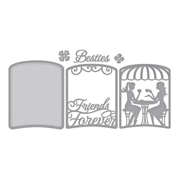 Friends Cafe Scene Metal Cutting Dies estêncils Scrapbook Foto Album Cartão de papel Decorativa