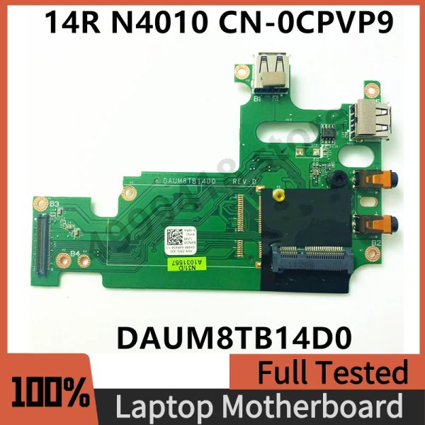 Placa de porta de áudio USB da placa -mãe para Dell Inspiron 14R N4010 CPVP9 0CPVP9 CN0CPVP9 DAUM8TB14D0 100% Trabalhando