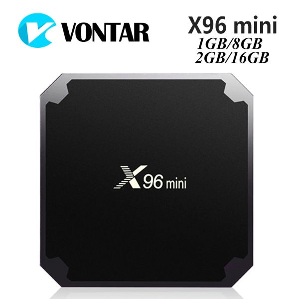 Caixa VONTAR X96 Mini Caixa de TV Android X96mini Android 7.1 Smart TV Box 2GB 16GB Amlogic S905W Quad Core 2.4GHz WiFi Android 9.0 1GB8GB