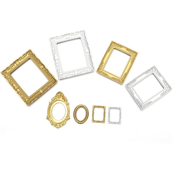 DIY Mini Photo Frames resina Crafts vintage oval vintage foto quadro de fotos acessórios de jóias