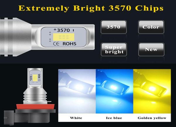 2pcsset Car Fog Light H7 H4 H1 H11 H3 H8 H9 33 Bulbs LED SMD 12V 6000K 6000K LAMPIGNO DI AUTO AUTO AUTO CHIGLIORE BLIGHT6440248