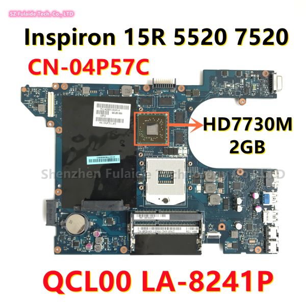 Scheda madre QCL00 LA8241P per Dell Inspiron 15R 5520 7520 Laptop Motherboard con HD7730M 2GB GPU 2160834065 HM76 CN04P57C 04P57C 4P57C