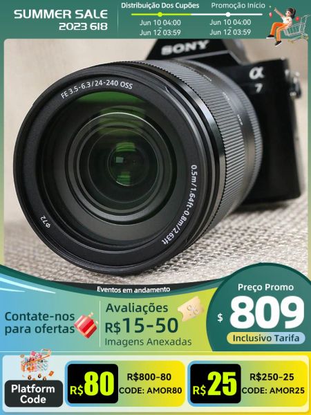 Connettori Lens Sony 24240mm F3.56.3 OSS Standard Zoom LENS APERTURA Apertura Mirrorless Lens per A6000 A6400 A6600 A7 III Sony 24240