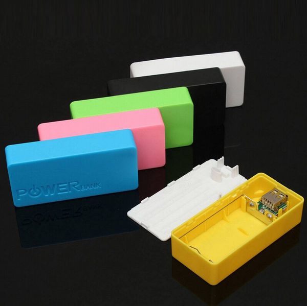 5600mAh 2x 18650 USB Power Bank Battery Caso Caixa Diy para iPhone para smartphone MP3 Charging móvel eletrônico