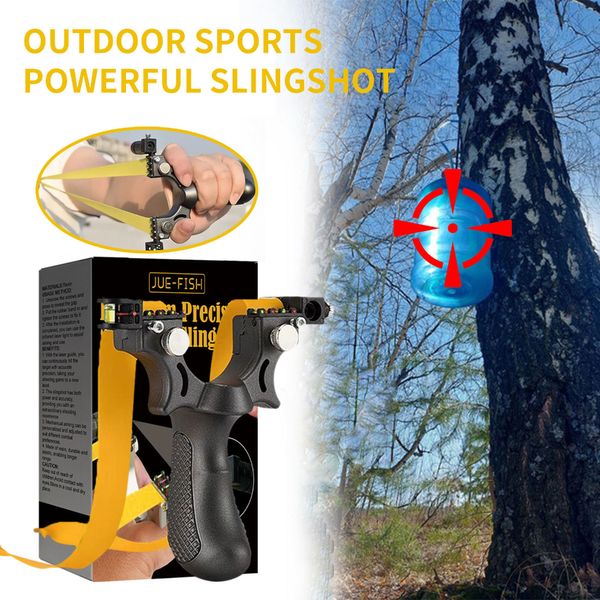 Novo Slingshot com nível claro Night Night Light Flor Borracha Slingshot Hunting Outdoor Caça Big Power Precision Slingshot Catapultas