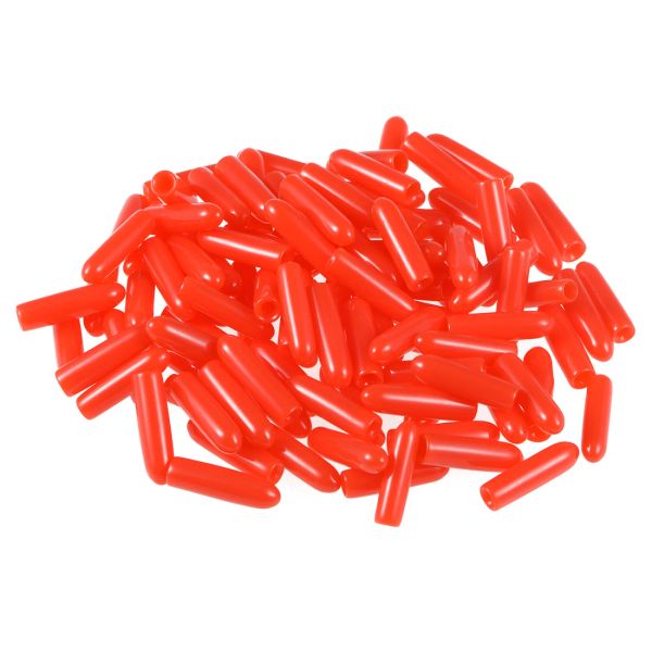 80/200pcs 2-9 mm ID Castino in gomma Filo cavo in plastica Filo copertura impermeabile Copritura rossa in vinil