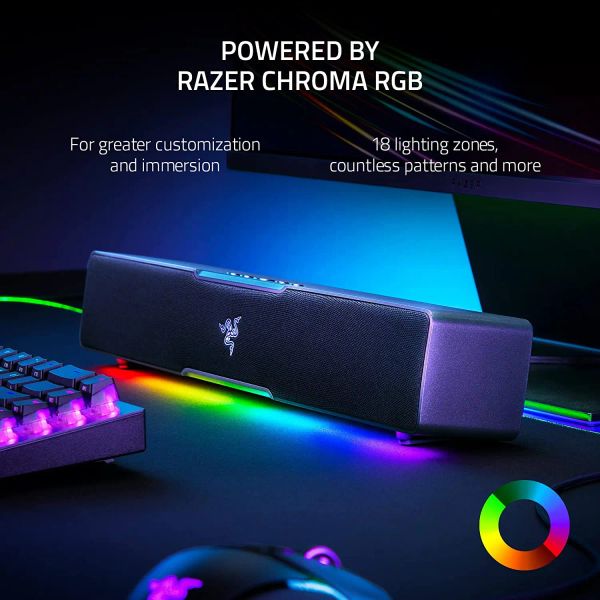 Razer Leviathan V2 X Gaming Soundbar Compact Design Chroma RGB USB -Typ Bluetooth 5.0FOR PC, Desktop -Laptop -Smartphones