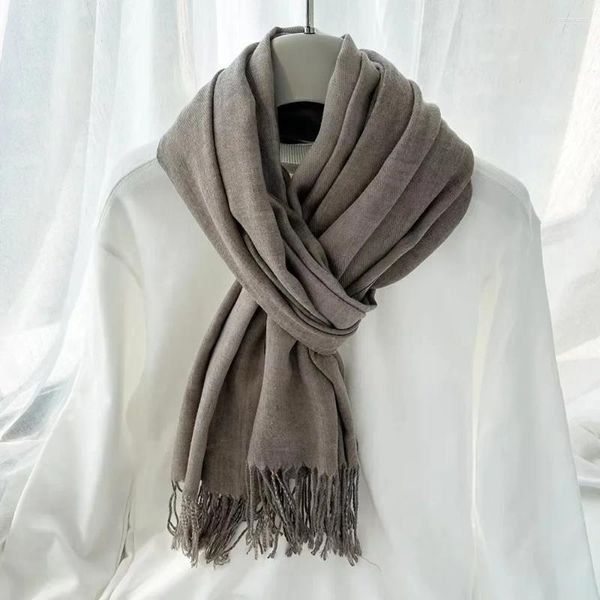 Coperte addensate autunno e inverno Fucide Cassa sciarpa con una coperta a scialle calda a doppio colore a doppio colore