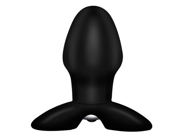 Großer schwarzer Silikon Butt Plug 10 Geschwindigkeit Anal Vibratoren Anal -Plug vibrieren Sexualprodukte Anal Sex Toys1453181