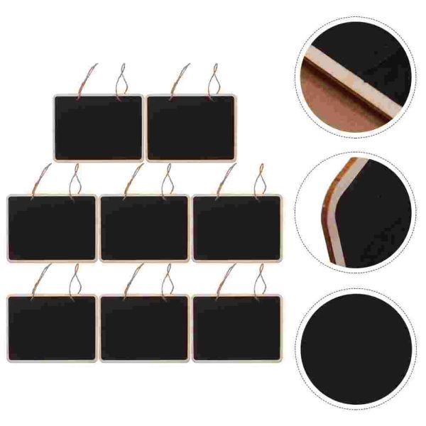 4/8/12pcs Mini -Kreidetafeln Hanging Blackboard doppelseitig Chalkboard Hochzeit Party Tischnummer Place Tag Meldung