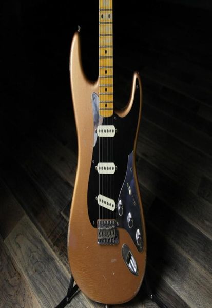 Shop personalizzato Namm Display Builder039S Seleziona Todd Krause 50s Relic Relic Guitar Electric Aged Copper o White Finish4265001