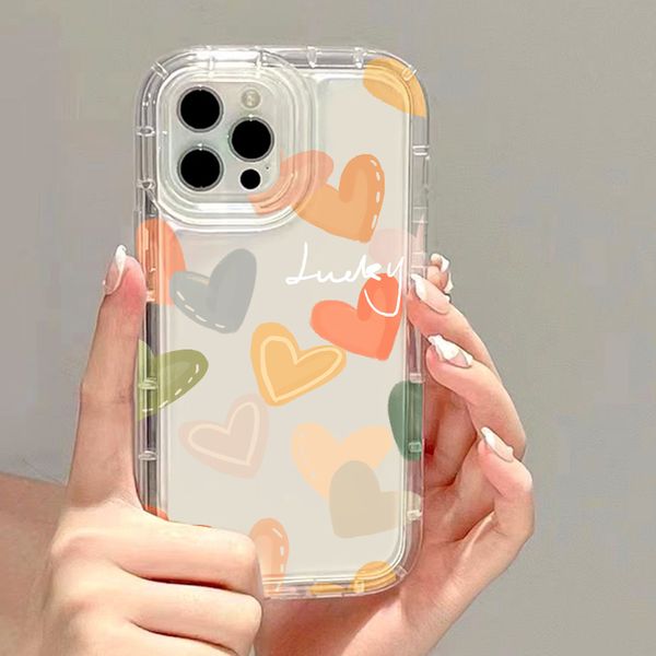 S23 Ultra Case Case Clear Clear Love Heart per Samsung S22 S24 Ultra S20 Fe S21 Plus S 23 S23ultra A03 A04 A20S A21 CASSE COPERCHI