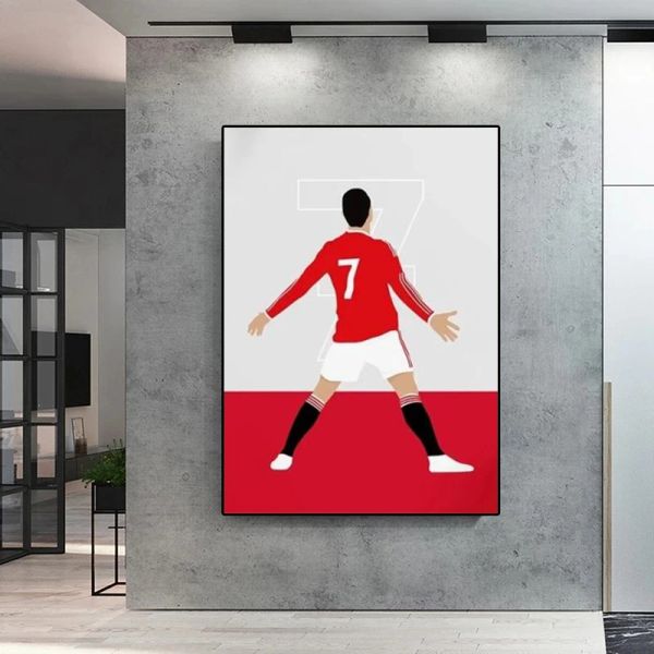 Плакат звезды современного футбола и печатные футболисты фигурируют искусство холст рисовать настенные картинки для гостиной домашней декор