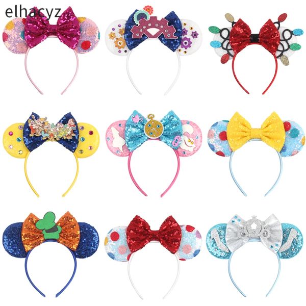 Köpfe 10pcs/Los Neues Design Maus Ohren Stirnband Erwachsener Karneval Party Haarband Cosplay Kid Vergnügungspark Haarzubehör DIY Großhandel