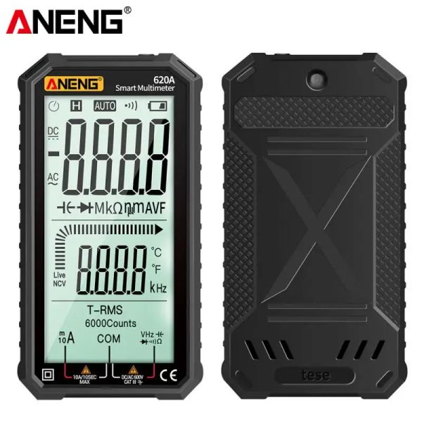 620A Digital Smart Multimetro Transistor Testers 6000 Contes True RMS Auto Electrical Capacitance Meter Temp Resistance