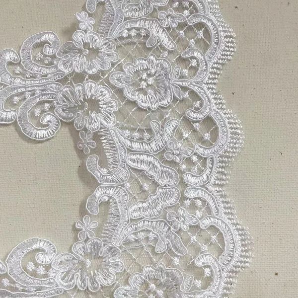 Delicato 1yard da 15 cm da ricamo largo ricamo bianco Venise Flore Venice Venezia Mesh Frignitura in pizzo Craft da cucito per il matrimonio Dec.