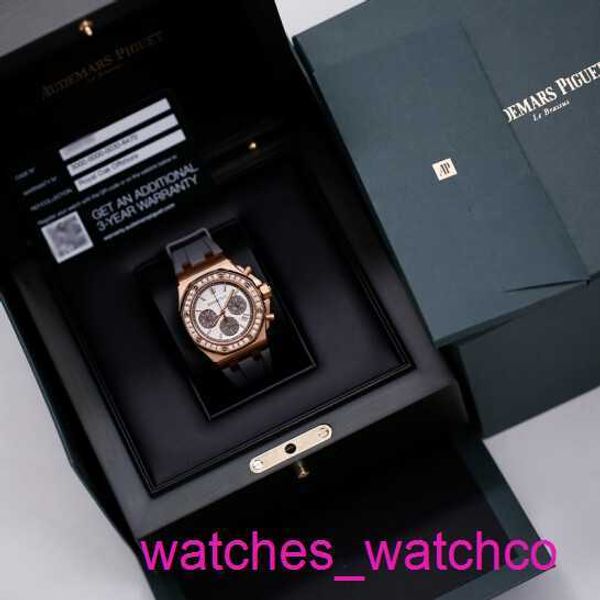 AP Механические наручные часы 26231OR Royal Oak Offshore Panda Ladies 18k Rose Gold Watch Watch Автоматические механические швейцарские роскошные часы 37 мм