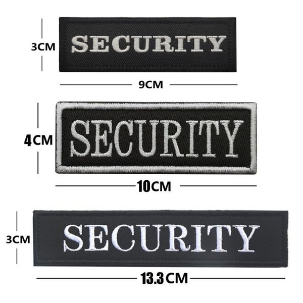 1/2PCS Agente de segurança do agente de segurança bordado patches sheriff aplique uniforme colete coletes de coletes militares manchas táticas militares