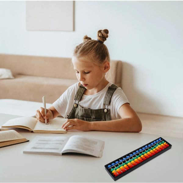 Digit Colorful Abacus Calcolatrice cinese Conteggio di conteggio Strumento Matematica Principianti appoggiati giocattoli educativi per bambini