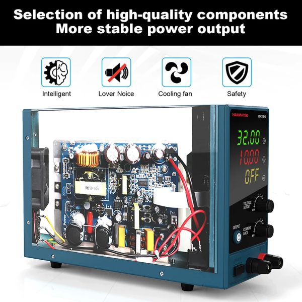 Hanmatek Programmierbares Gleichstromversorgung 30V 10A einstellbare Digitalanzeigespannungsstromregler Stabilisator Bankversorgung