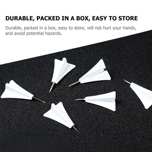 12 PCS Avião de aeronave Pushpin Thumb Robes delicados pushpins papel decorativo use diariamente