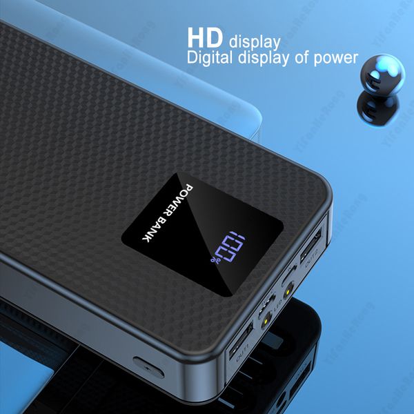 6*18650 Power Power Bank Caso Quick 4 Wire Battery Storage LED LED REPATÍVEL DIY SHELL BANK sem bateria para iPhone Huawei