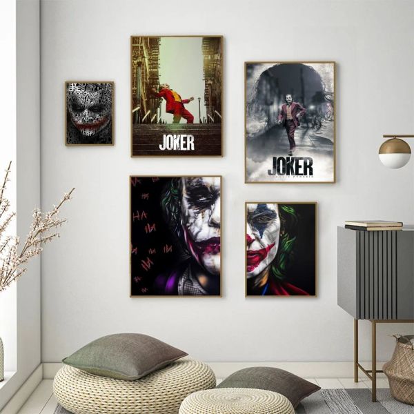 1pc Classic Movie Retro Print Poster Papier wasserdichte HD-Aufkleber J-Joker Harley Quinn Schlafzimmer Home Wohnzimmer Bar Wanddekoration