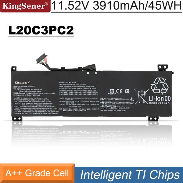 Batterie batterie Kingsener L20M3PC2 L20C3PC2 Batteria per laptop per Lenovo IdeaPad Gaming 3 15ach6 15iHu6 82K1 82K2 L20L3PC2 L20D3PC2 11.52V 45Wh