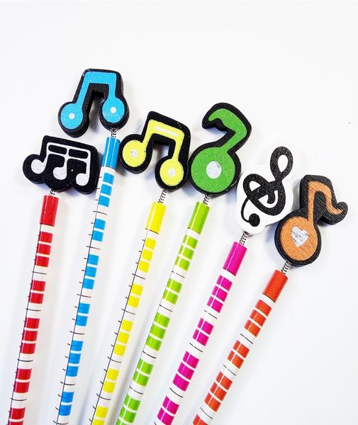 60 PCSLOT Music Standard Reput Happy Christmas Regalo per studenti per bambini Stationery School Writing Penies5882720