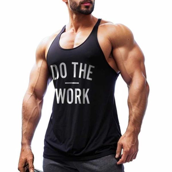 Camisetas masculinas Mens Sports Sports Top Top Sports Sports Sports Sports Y-Back Muscle Muscle Fitness Training Sports Sports J240409