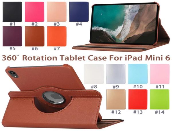 360 ° Caixa de comprimido de rotação para iPad Mini 123456 Samsung Galaxy P200P610T290T500 LITCHI VEIAS PU PU CAPAR