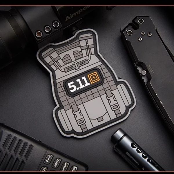511 PVC Military Tactical Sticker Patches Rucksack Emblem Applique mit Haken im Freien Moral Armband -Abzeichen Kleidung Aufkleber