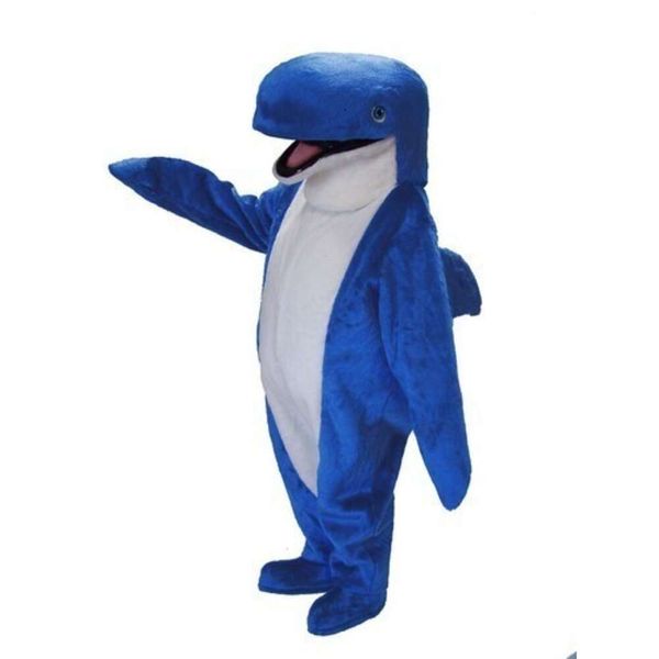 Mascotte costumi in schiuma simpatica blu balena cartone animato peluche abito di fantasia natalizio di halloween costume da mascotte