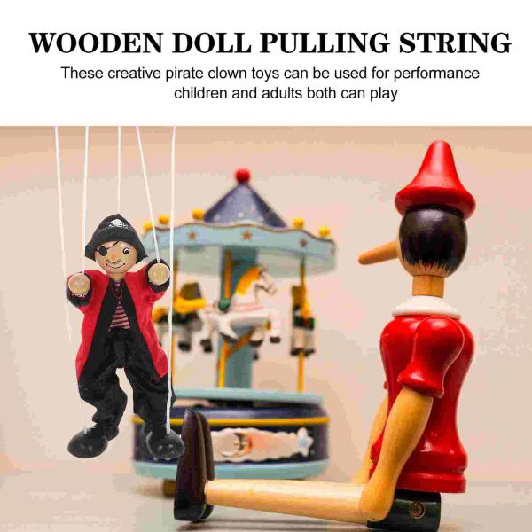 Decoração de palhaço de boneco pirata de cordas 2023 FEVERAÇÃO DE ANO NOVO Viking Presente Puppets Mão Atividade Conjunta
