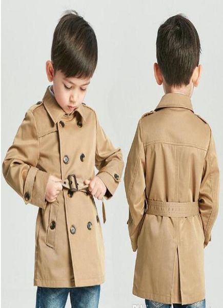 Retail Kids Designer Winter Trench Coat Boys British Style Long Casual Sport Trench Coat Moda Jackets Luxury Outwear Clo3689303