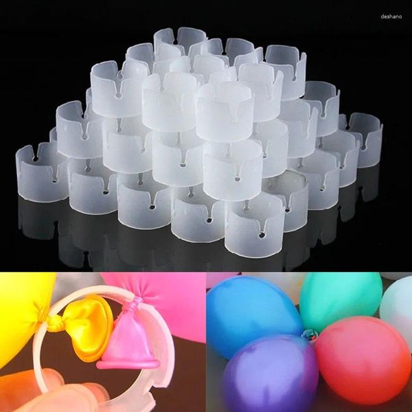 Decoração de festa 50/100 PCs Balões Diy Arch Fiftles Balloon Connector Clip Connect Ping Ring Connectores para Decoração de Mubarak de Casamento