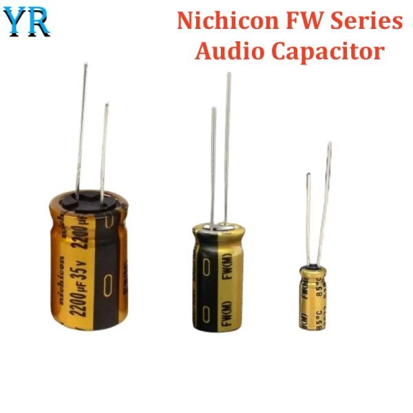 Nichicon FW -Serie Elektrolytkondensator 6.3V 16 V 25 V 35 V 50 V 63V 100V HiFi Audio -Kondensator 22 47 100UF 220 330 470 1000 2200UF