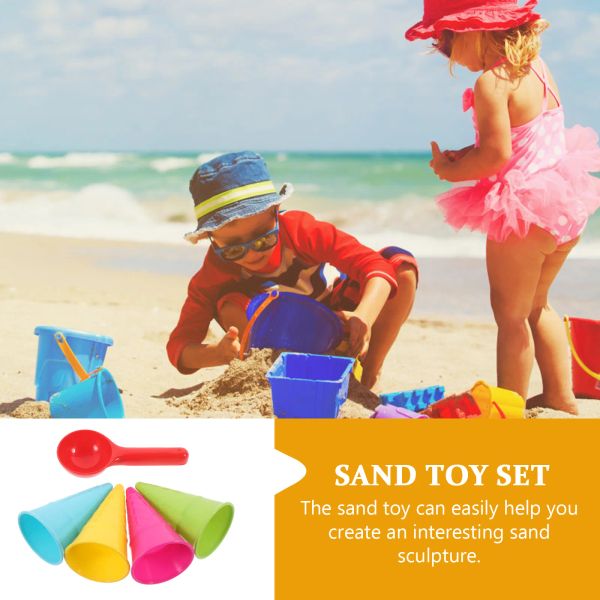 Spiaggia giocattolo per bambini set di stampi per bambini stampi di sabbia coni gelati scolare giocattoli per bambini in plastica