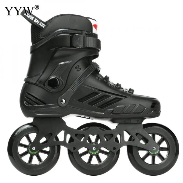 BOTAS 3 rodas Sapatos de skate de rolos adultos em linha patins profissionais tênis de tênis de velocidade patines skate grátis skate homens