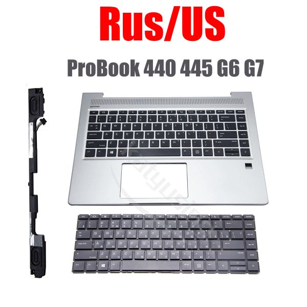 Tastaturen RUS/US -Tastatur für HP Probook 440 G6 445 G6 445 G7 440 G7 mit Hintergrundbeleuchtung