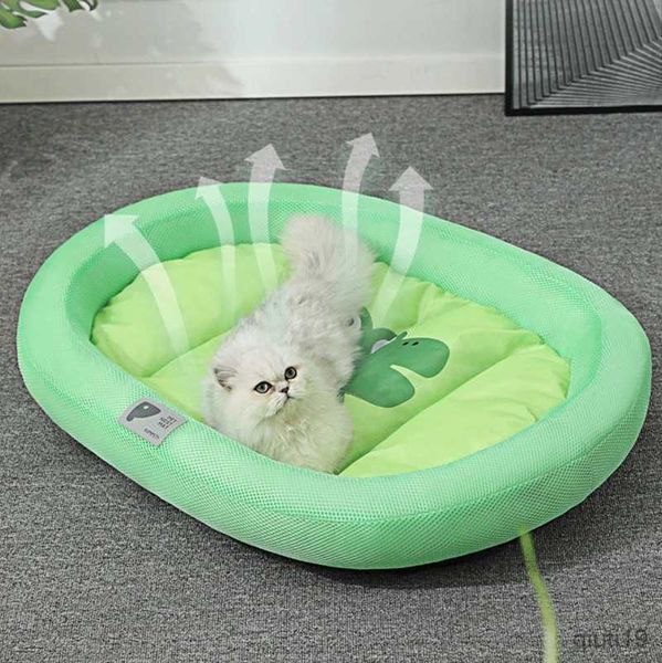 Katzenbetten Möbel Madden Summer Kühlung Haustier Katze Bett Kissen Ice Pad Hunde Schlafmatte für Welpen Hunde Katzen Haustier Zwinger Zwinger Kühlqualität kalt kalt