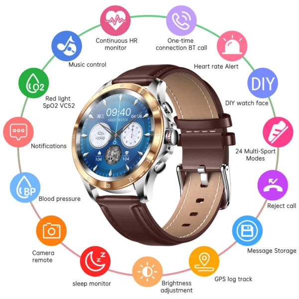 Braccialetti nx1 orologio intelligente originale con chiamata bluetooth misurazione della temperatura corpore