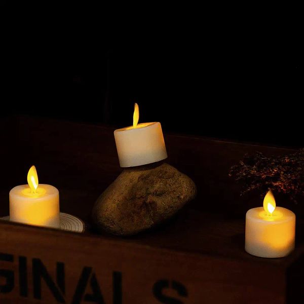 Пакет из 4 дистанционных декоративных светодиодных свечей с движущимися фитильными пламени, 1,45 -дюймовые танцы танцы для свинг -лампы
