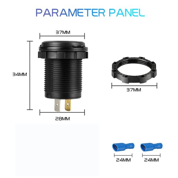 5 V 4.2a Dual USB-Auto-Ladegerät wasserdichte Schnellladungsantriebsanpassungs-Sockel-Outlet 12V-24 V für Autoboot Marine RV Motorcycle ATV